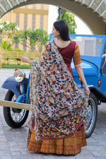 Thumbnail for Aastha Fashion Women's Maroon Silk Jacquard Woven with Embroidery Anarkali Dress with Dupatta - Distacart