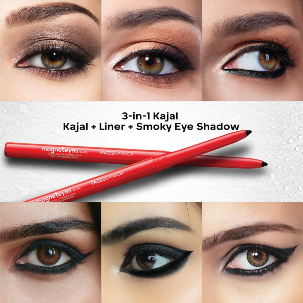 Faces Canada Magneteyes Kajal 2 in 1 Black - Distacart