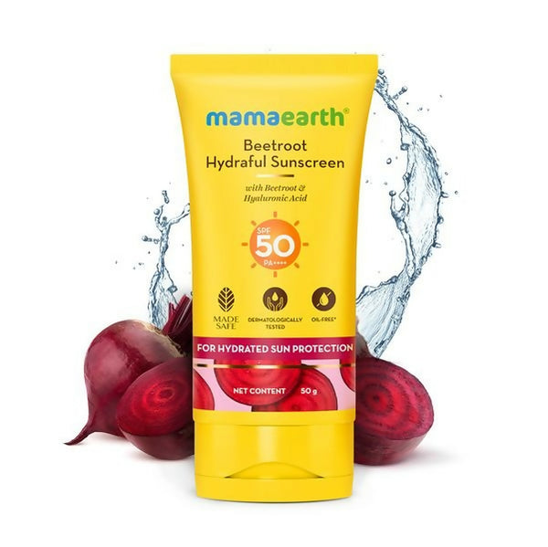 Mamaearth Beetroot Hydraful Sunscreen SPF 50 & PA++++ - Distacart
