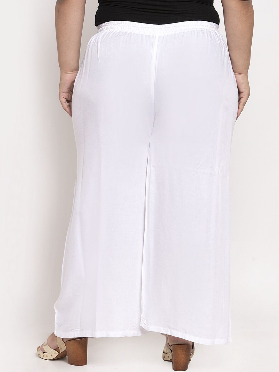 TAG 7 Women Plus Size Mid-Rise Wide Leg Palazzos - Distacart