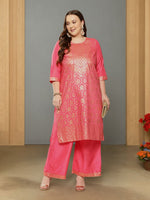 Thumbnail for Sztori Plus Size Printed Regular Kurta with Palazzos