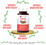 Thumbnail for bliss welness heart health omega 3 6 9 softgel capsule 60 each