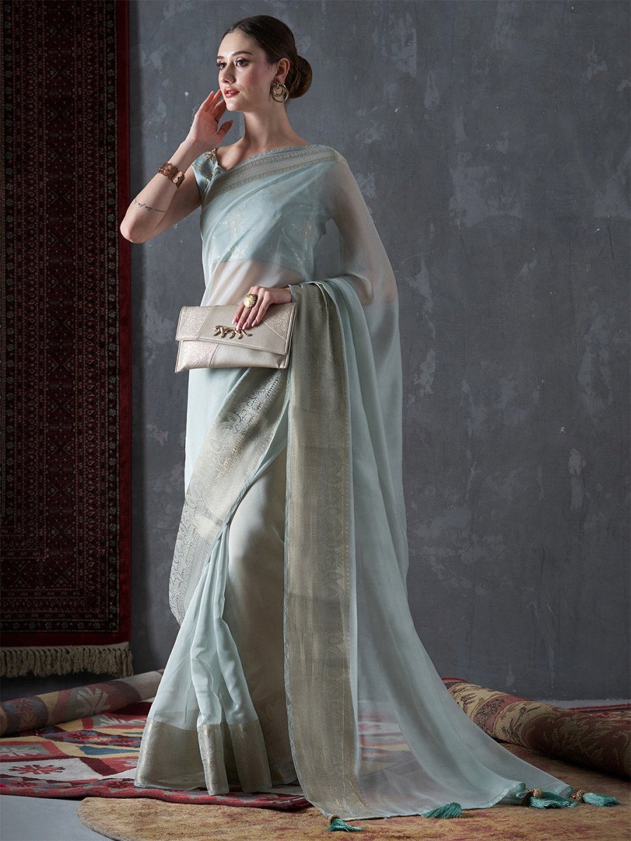 Anouk Ethnic Woven Design Organza Sarees - Distacart