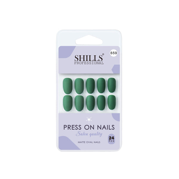 shills professional reusable press on nails oval spn659