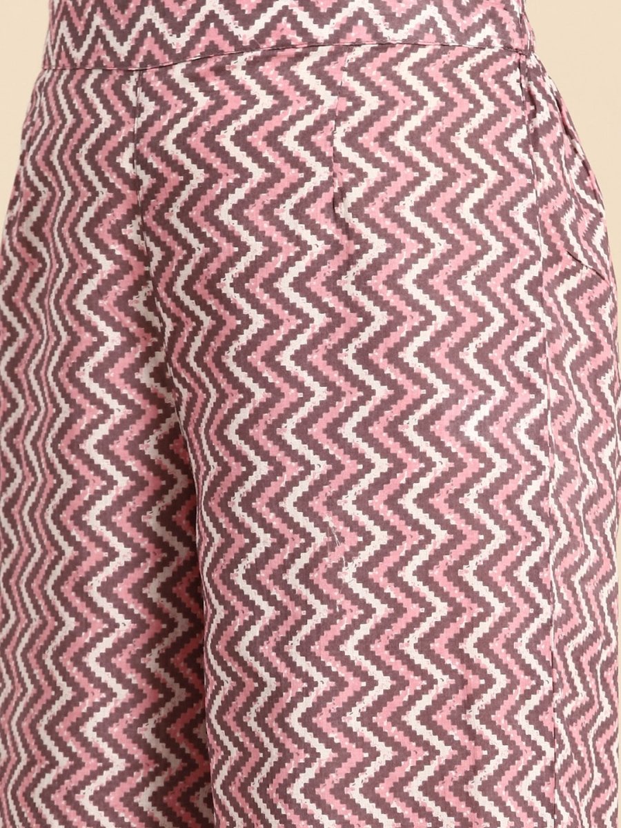 All About You Ethnic Motifs Printed Kurta with Palazzos - Distacart