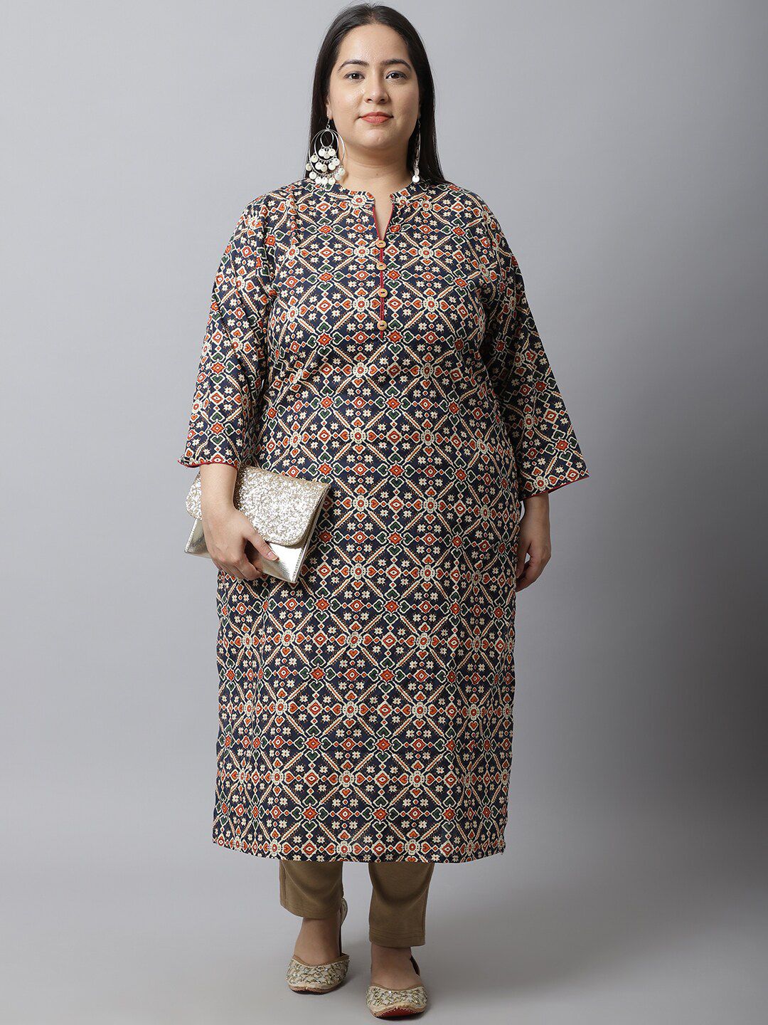 TAG 7 Women Plus size Beige Solid Ankle-Length Leggings - Distacart