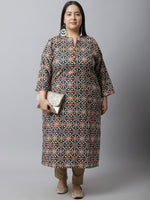 Thumbnail for TAG 7 Women Plus size Beige Solid Ankle-Length Leggings - Distacart