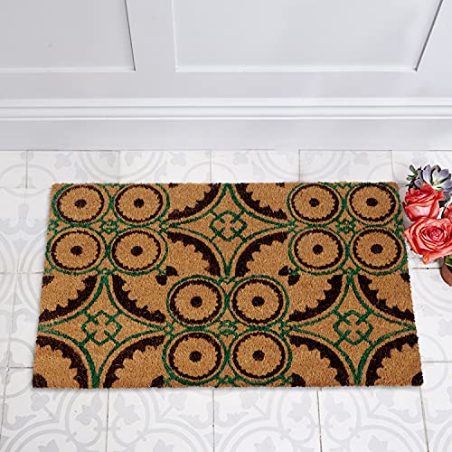 HOKIPO Large Printed Coir Rectangular Doormats For Entrance Main Door Mat - Dista