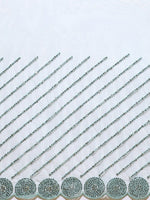 Thumbnail for kasee Embroidered Striped Net Saree