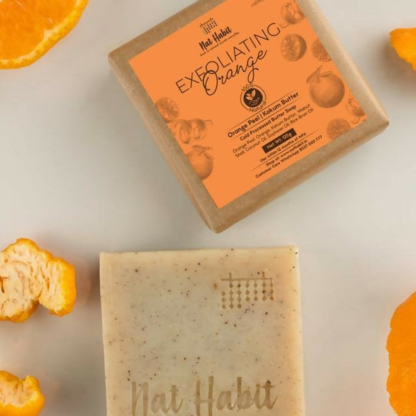 Nat Habit Cold Processed Exfoliating Orange Soap - Distacart