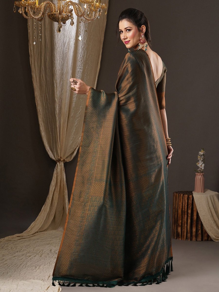 Anouk Ethnic Motifs Zari Pure Georgette Kanjeevaram Saree - Distacart