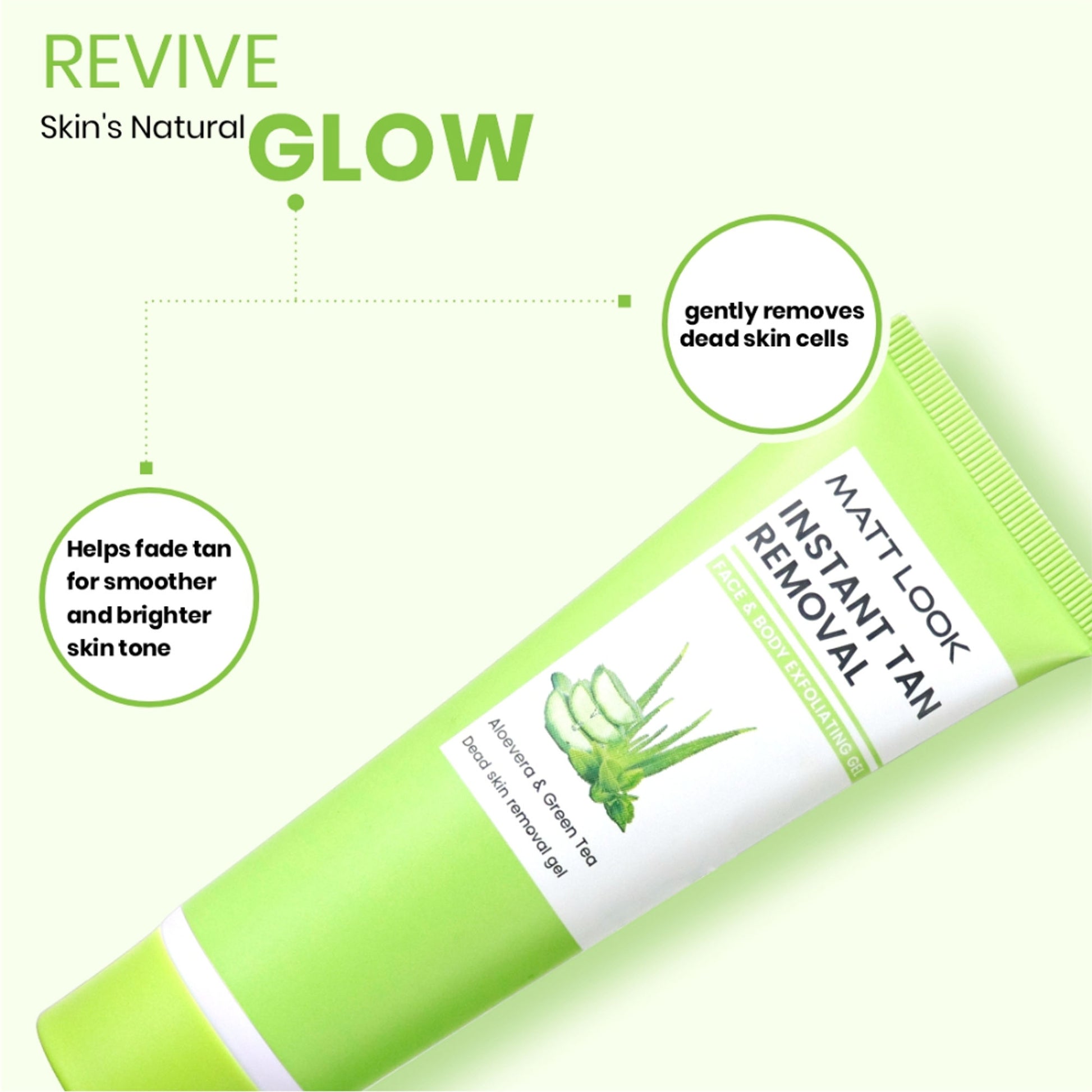 Matt Look Instant Tan Removal With Aloevera & Green Tea - Distacart