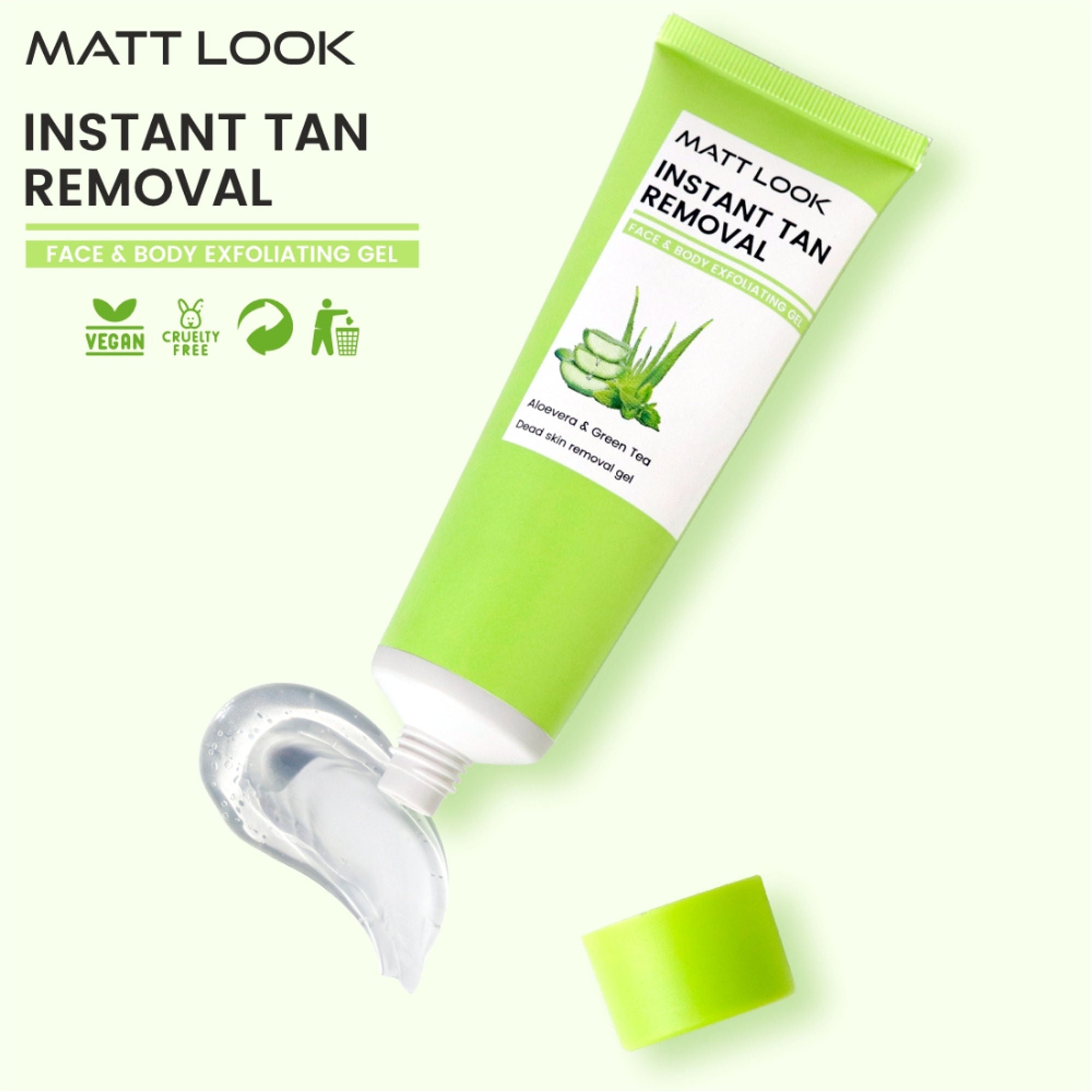 Matt Look Instant Tan Removal With Aloevera & Green Tea