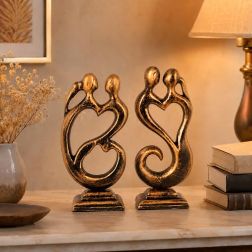 Niharika Collections Handmade Clay Terracotta Abstract Sculpture Set of 2