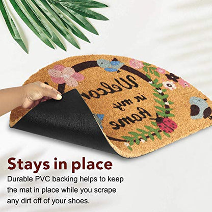 HOKIPO Door Mat - Green Coir - Dista