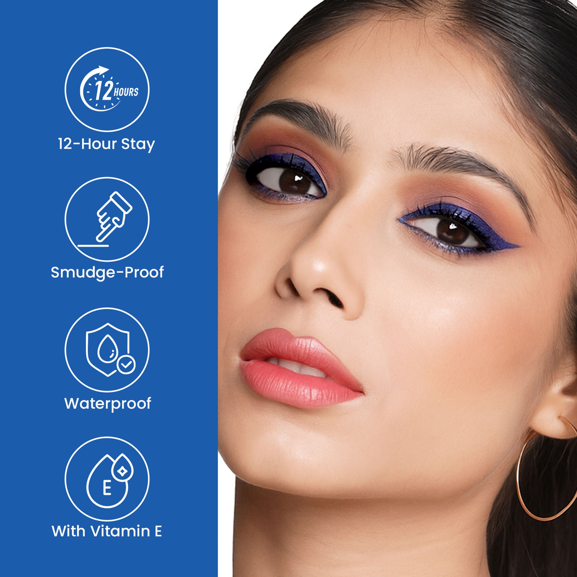 Swiss Beauty Intense Gel Kajal 12-Hour Stay Smudge-Proof with Sharpener - 8904325004427_04electricblue - Distacart