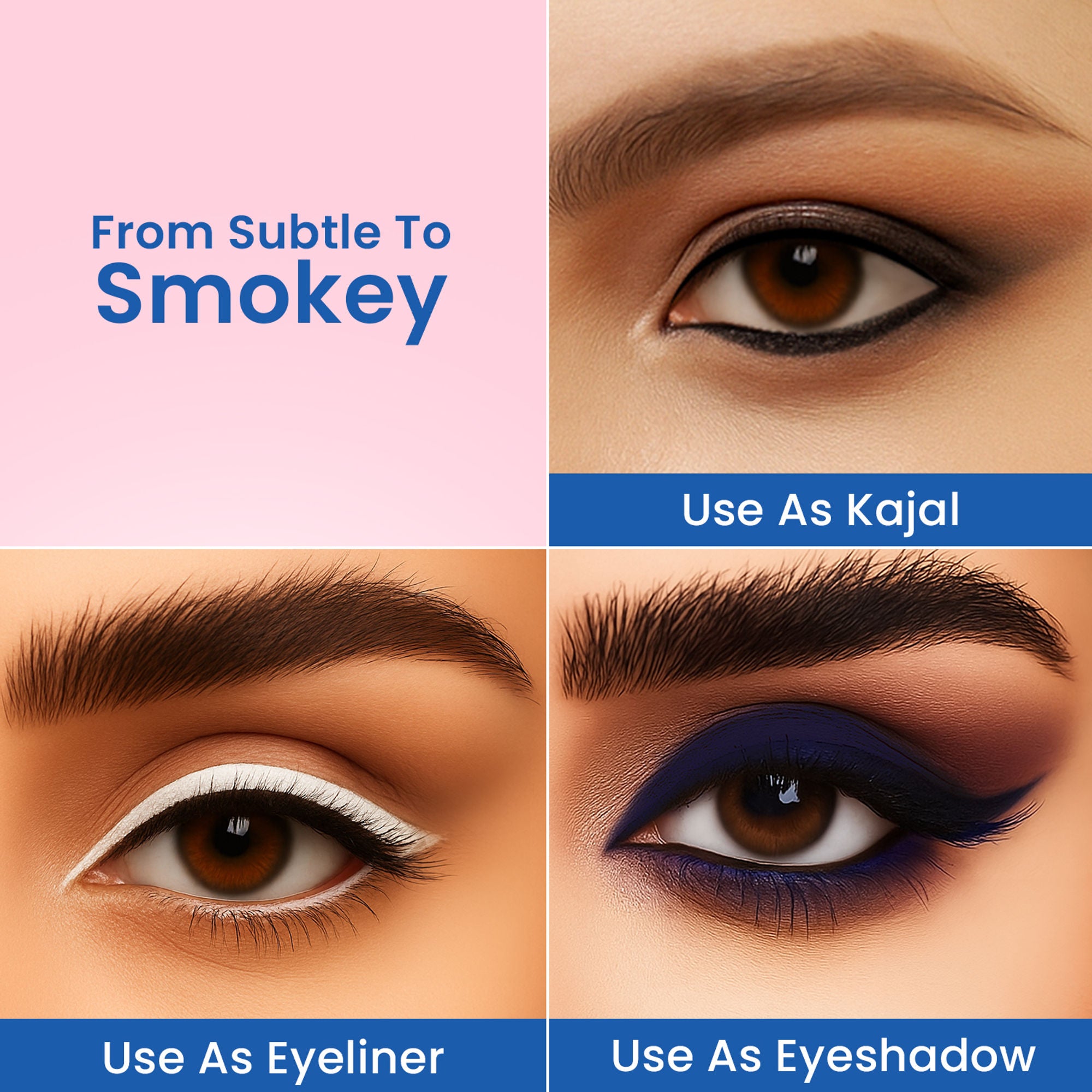 Swiss Beauty Intense Gel Kajal 12-Hour Stay Smudge-Proof with Sharpener - 8904325004434_08royalblue - Distacart
