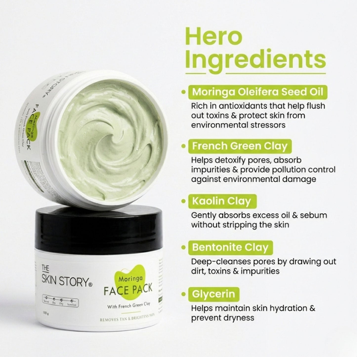 The Skin Story Moringa Face Pack For Deep Cleansing - Distacart