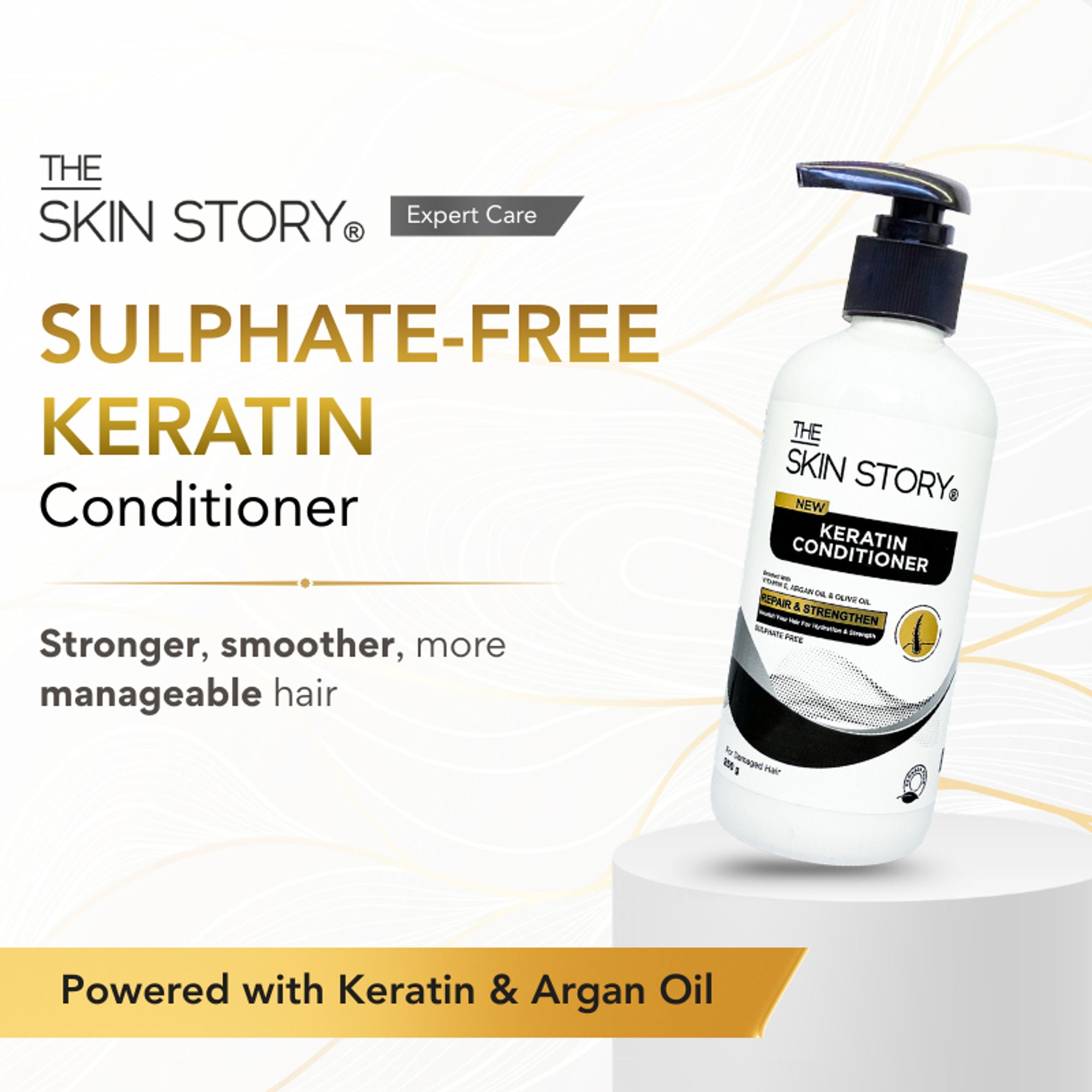 The Skin Story Sulphate Free Keratin Conditioner For Coloured Dry Frizzy Damaged Hair With Vitamin E - Distacart