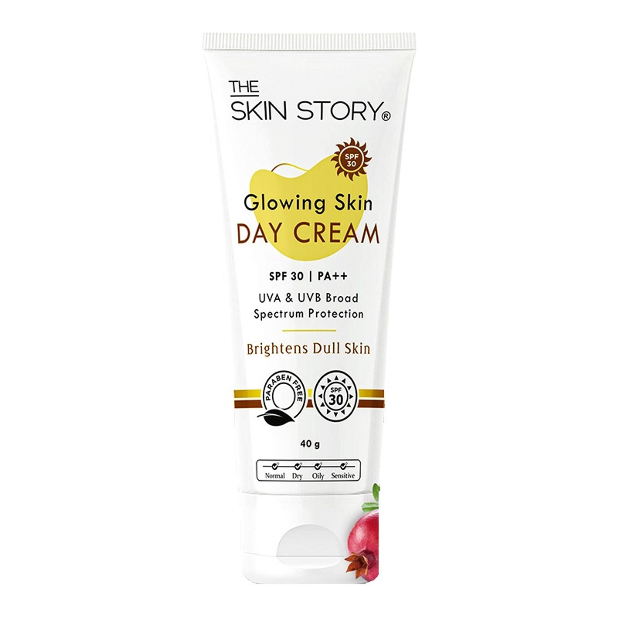 The Skin Story Sun Protection Day Face Cream For Brighter Glowing Skin With SPF 30 PA+++ & Beetroot - Distacart