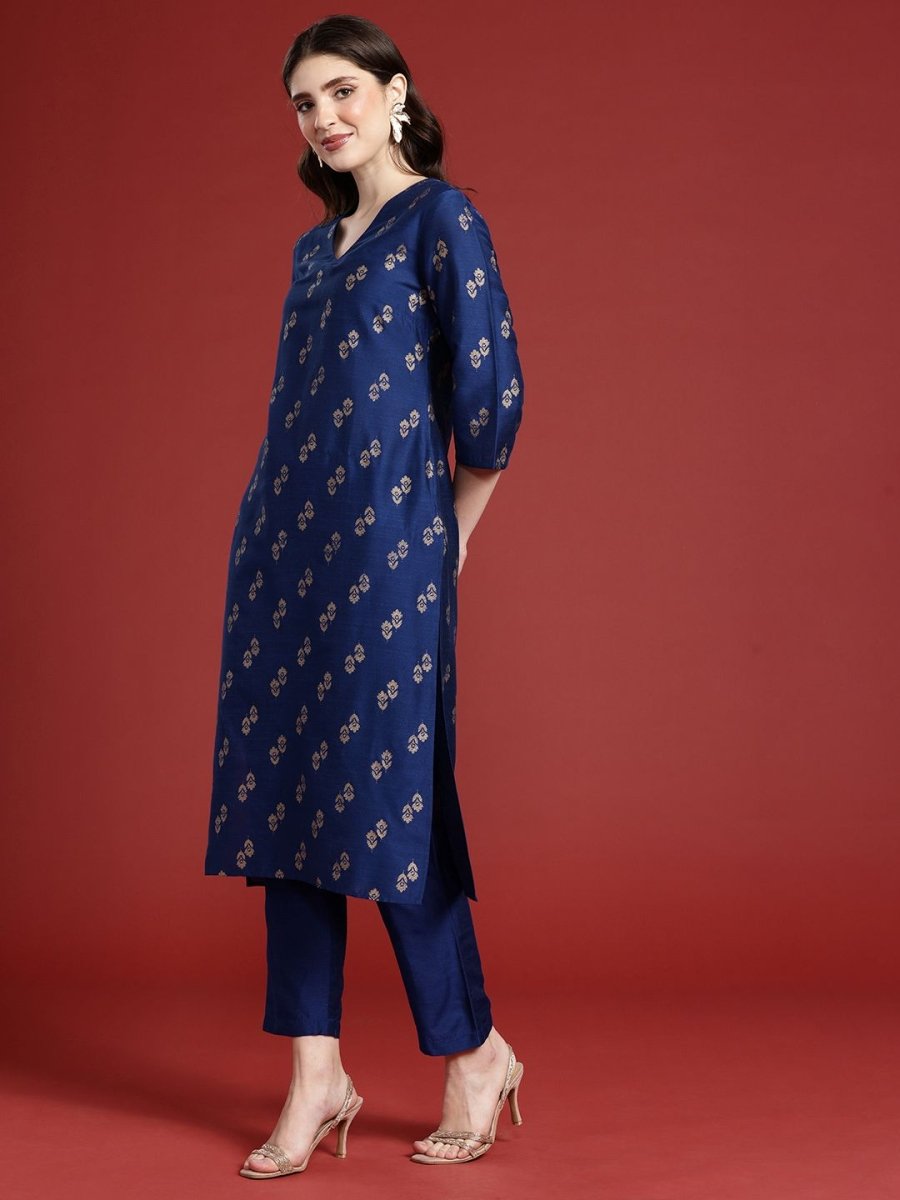Anouk Women Floral Printed Regular Kurta With Trousers
