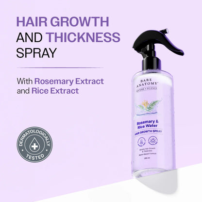 Bare Anatomy Rosemary & Rice Water Hair Growth Spray - Distacart