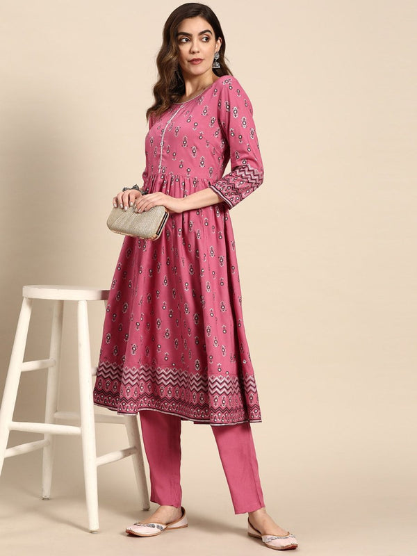 All About You Women Floral Printed Regular Kurta with Trouser - Distacart