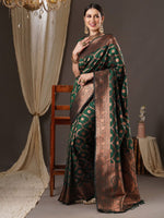 Thumbnail for Anouk Woven Design Zari Silk Blend Banarasi Saree - Distacart