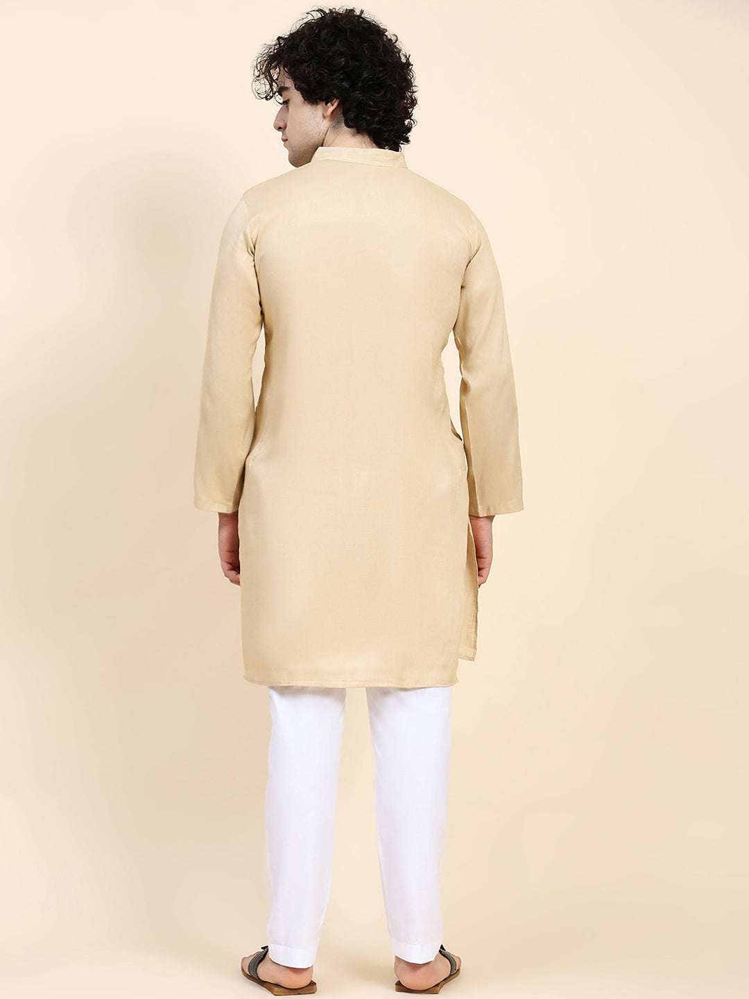 HOUSE OF KARI Ethnic Motifs Yoke Design Mandarin Collar Chikankari Pure Cotton Kurta - Distacart