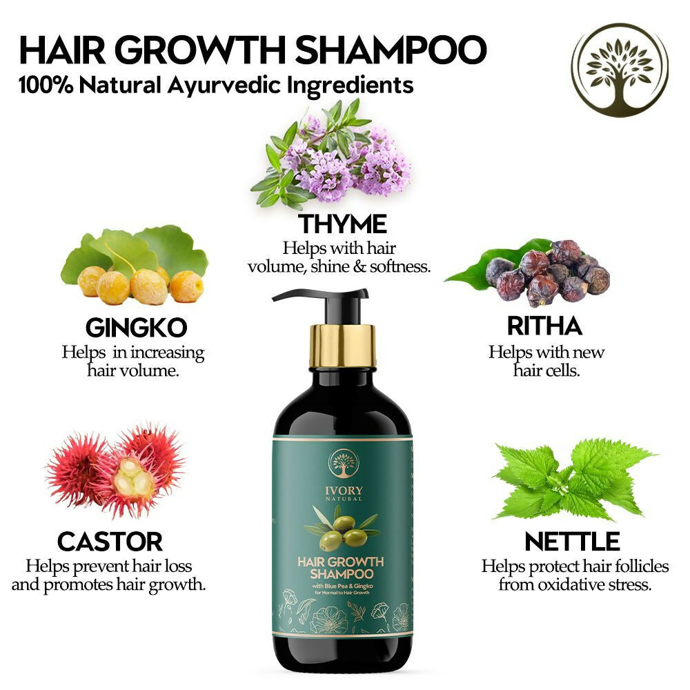 Ivory Natural Hair Shampoo For Growth - Hair Wellness & Nourishment For Both Men And Women - Distacart