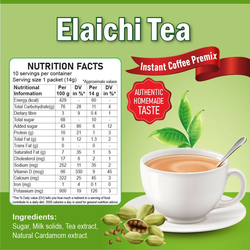 Naivedyam Elaichi Instant Tea Premix Powder Sachets - Distacart