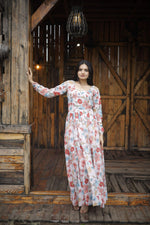 Thumbnail for Aayaa Georgette Gown With Heavy Digital Print - Multi Color - Distacart