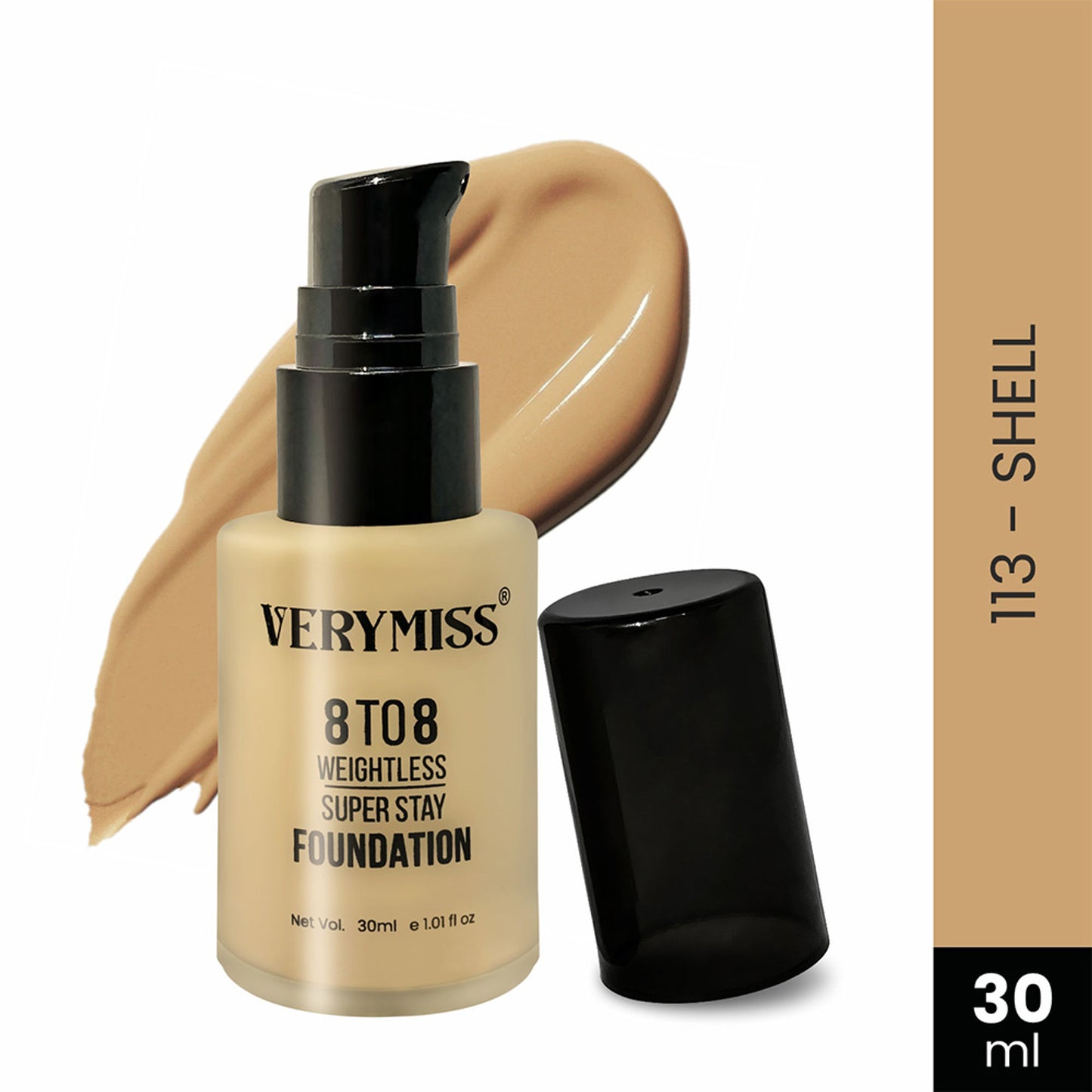 VERYMISS 8 To 8 Weightless Super Stay Foundation - 113 Shell - Distacart