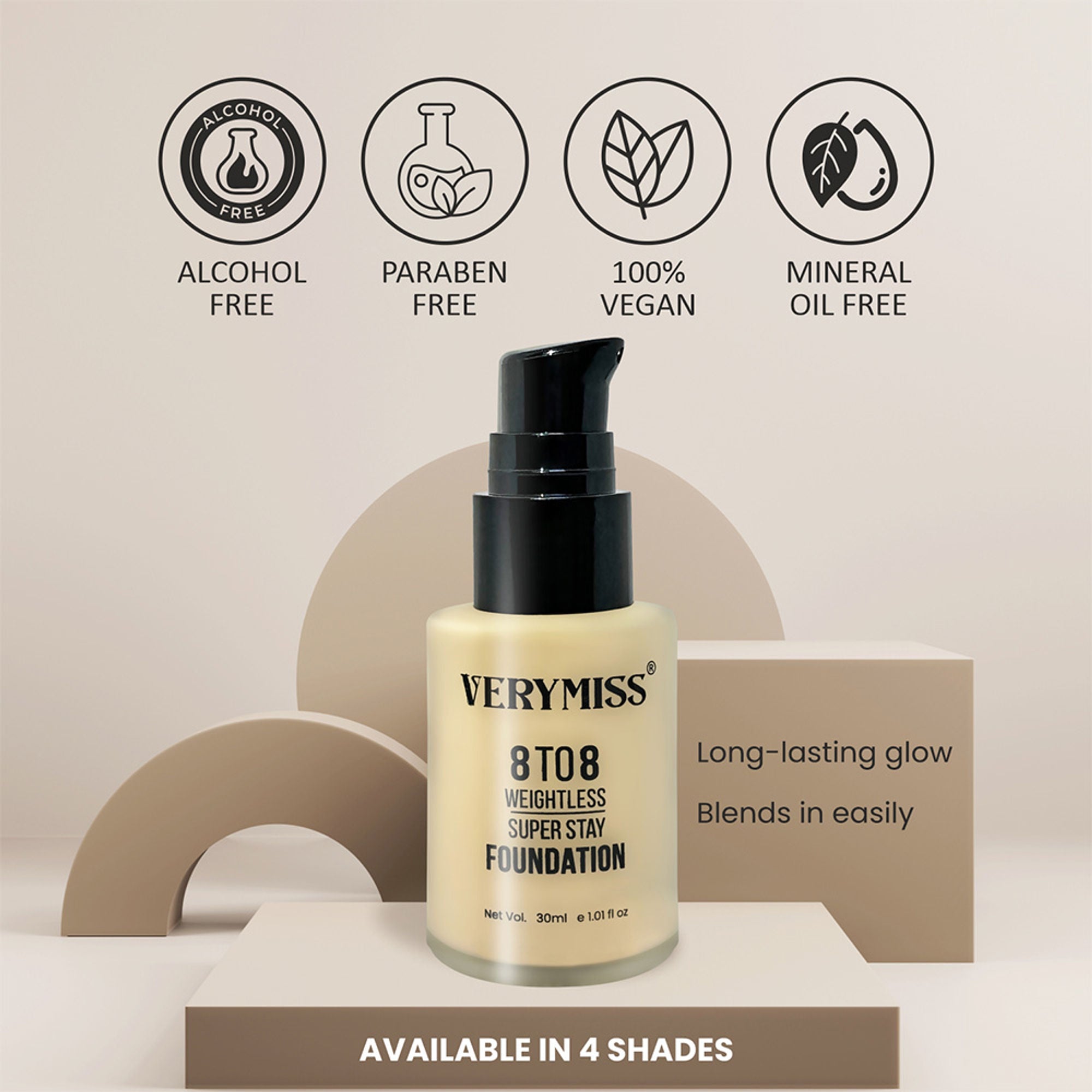 VERYMISS 8 To 8 Weightless Super Stay Foundation - 111 Ivory - Distacart