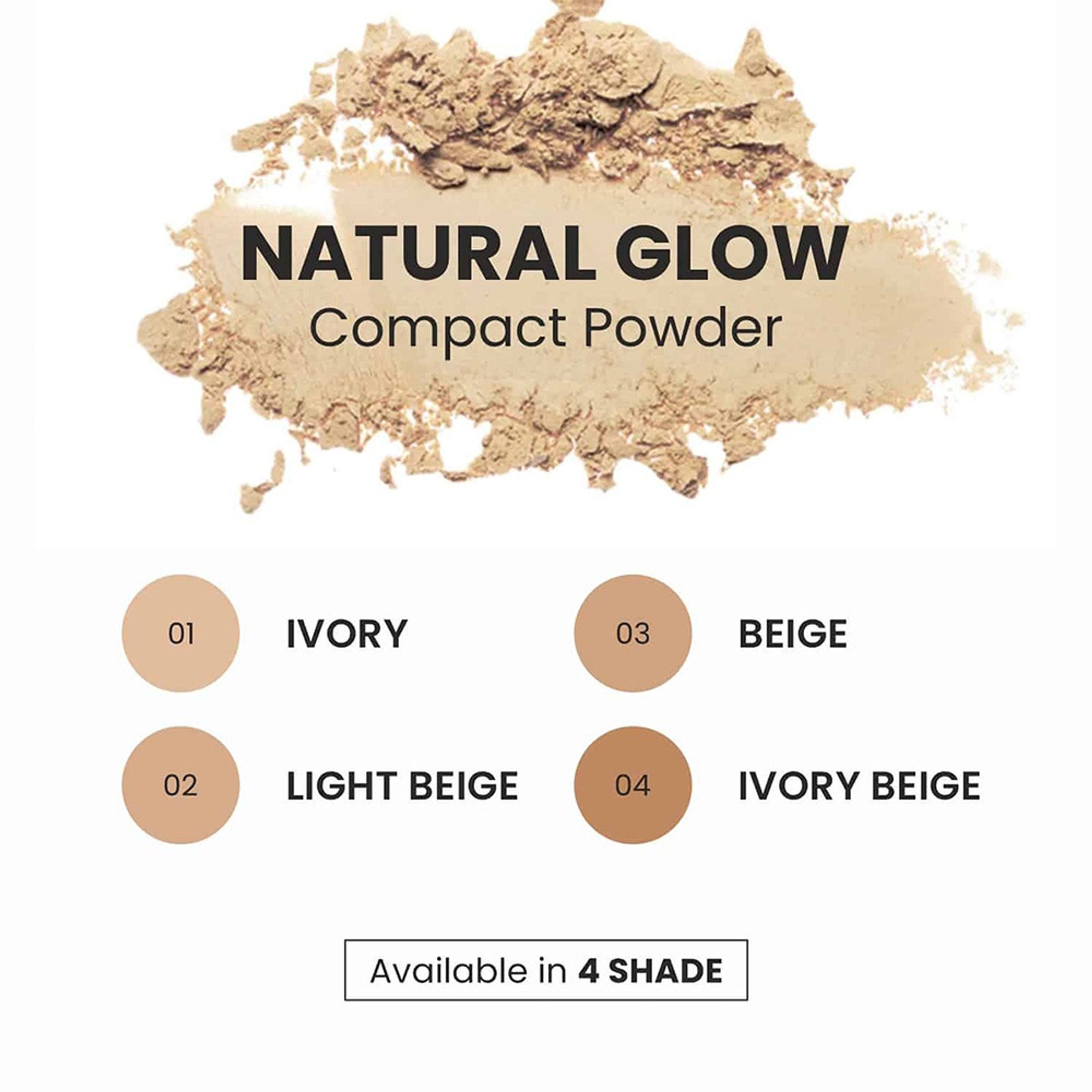 VERYMISS Natural Glow Compact Powder - 01 Ivory - Distacart