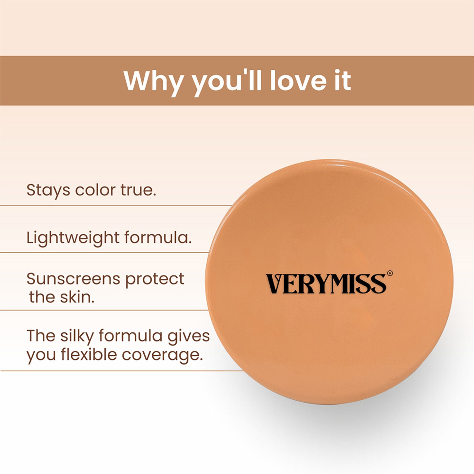 VERYMISS Natural Glow Compact Powder - 01 Ivory - Distacart