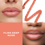 Thumbnail for Makeup Revolution Satin Kiss Lip Liner - Fling Deep Nude - Distacart