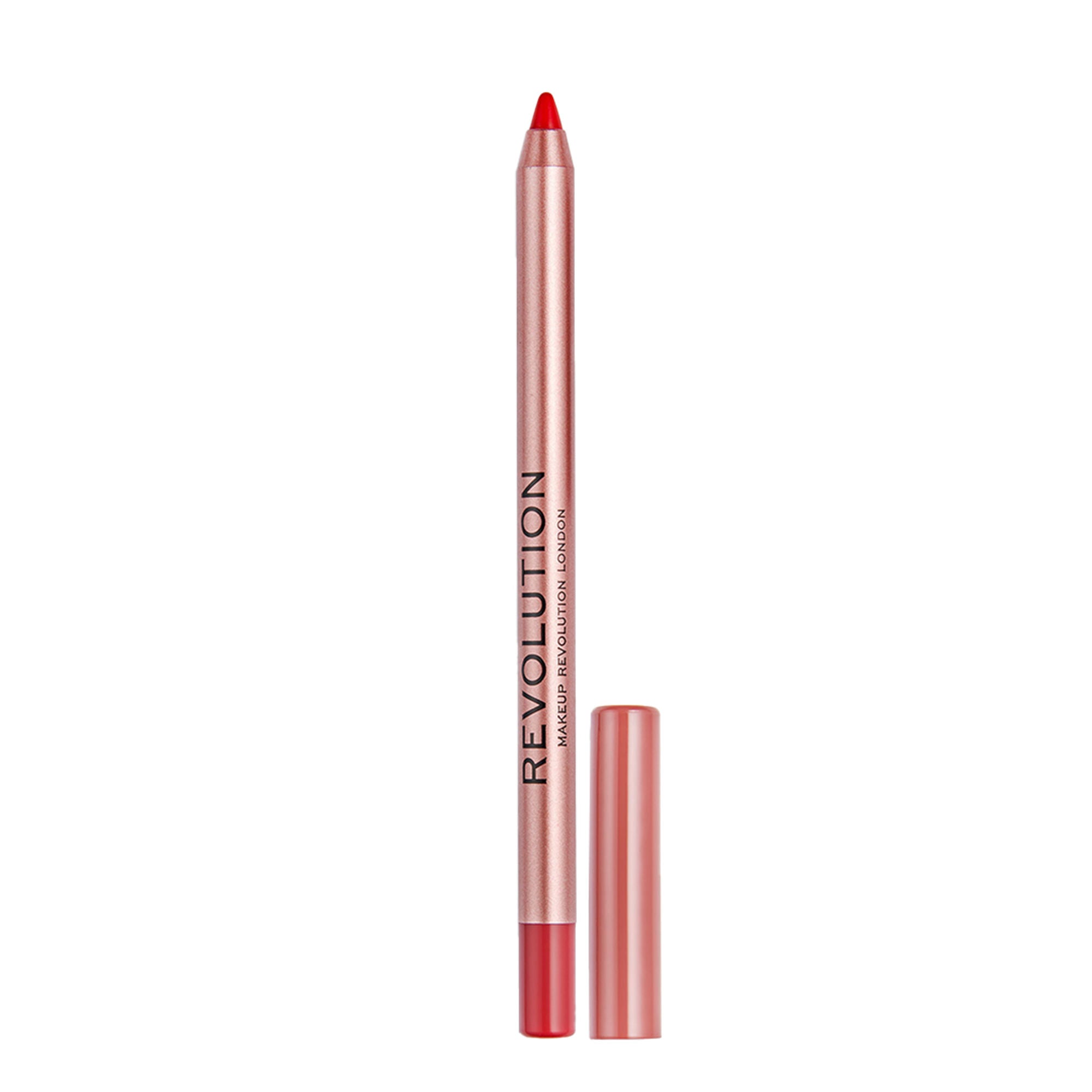 Makeup Revolution Satin Kiss Lip Liner - Ruby Red - Distacart