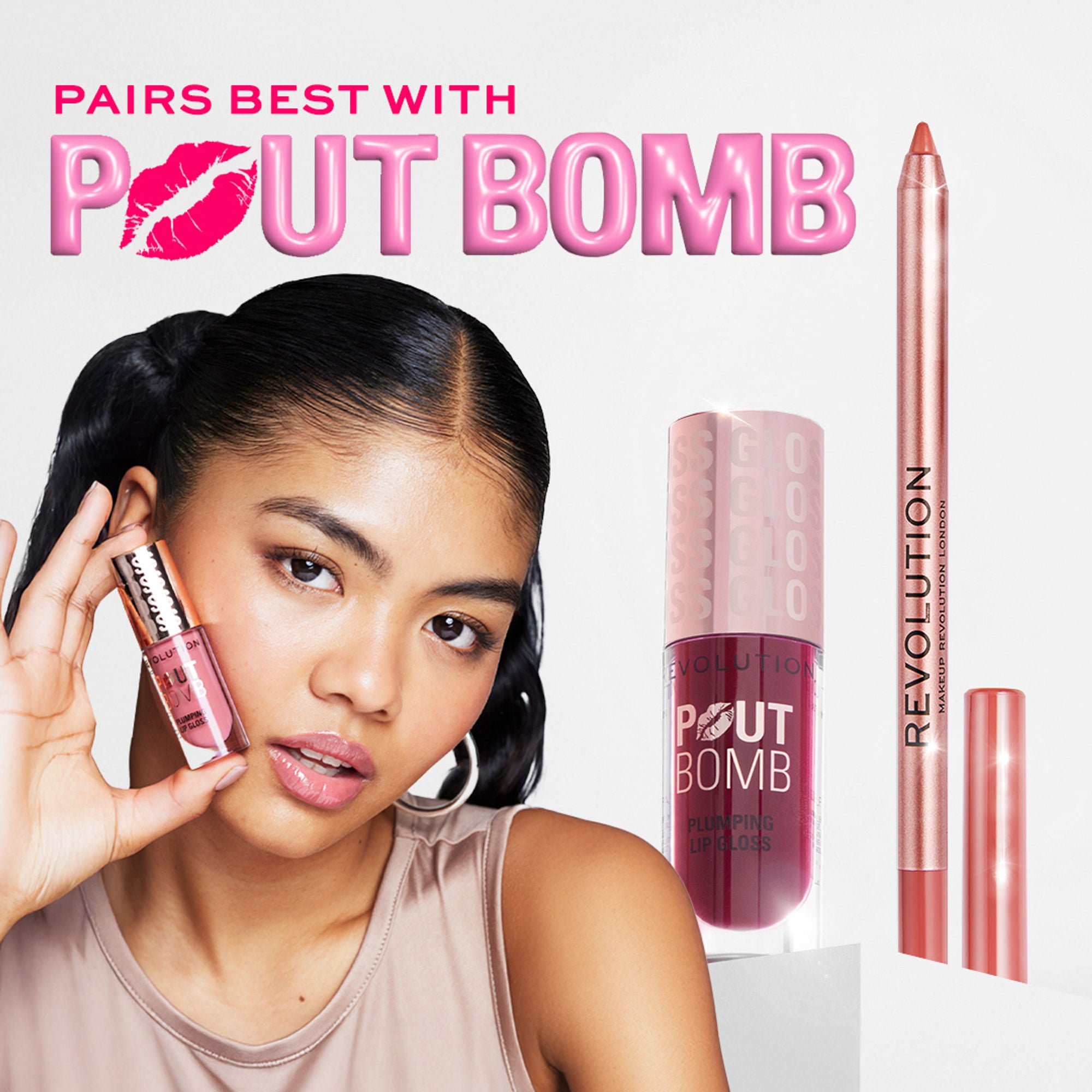 Makeup Revolution Satin Kiss Lip Liner - Cupcake Pink - Distacart