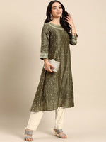 Thumbnail for All About You Ethnic Motifs Embroidered Empire Sequinned Kurta with Trousers - Distacart