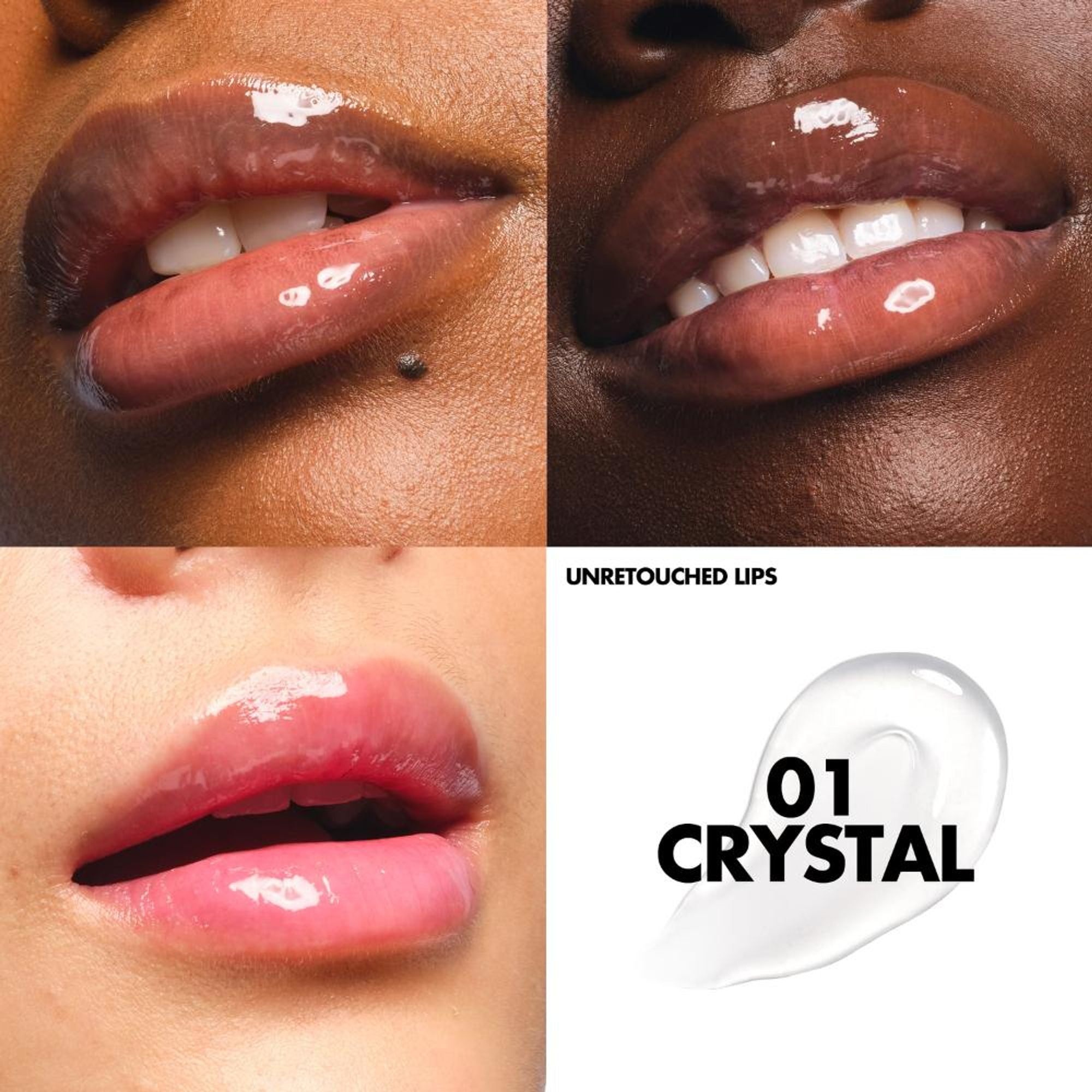 MAKE UP FOR EVER Super Boost Lip Gloss - 01 Crystal - Distacart
