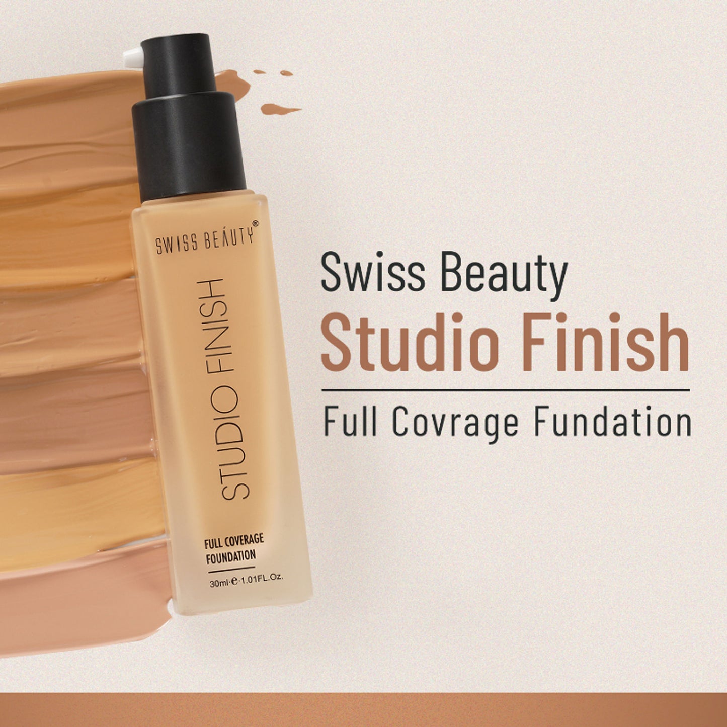 Swiss Beauty Studio Finish Full Coverage Foundation - Ivory Fair - Distacart