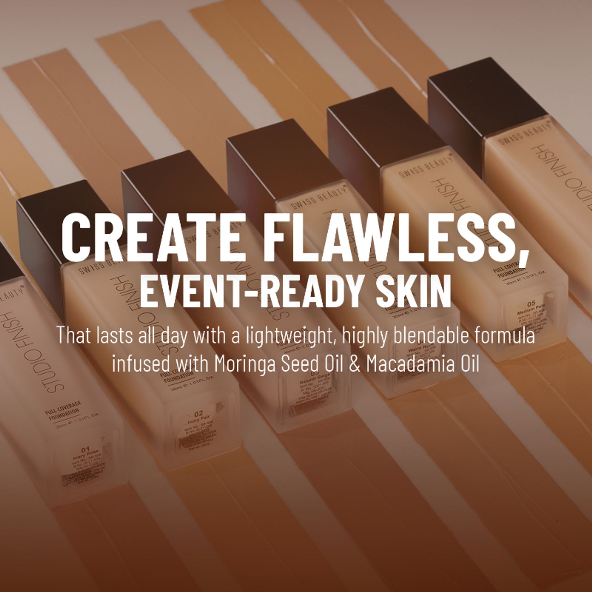 Swiss Beauty Studio Finish Full Coverage Foundation - Ivory Fair - Distacart