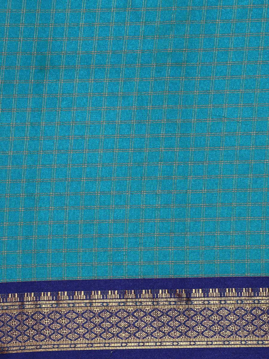 Anouk Blue & Gold-Toned Woven Design Pure Silk Banarasi Saree - Distacart