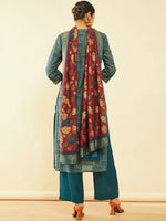 Thumbnail for Soch Geometric Printed Regular Sequinned Kurta With Palazzos & Dupatta - Distacart