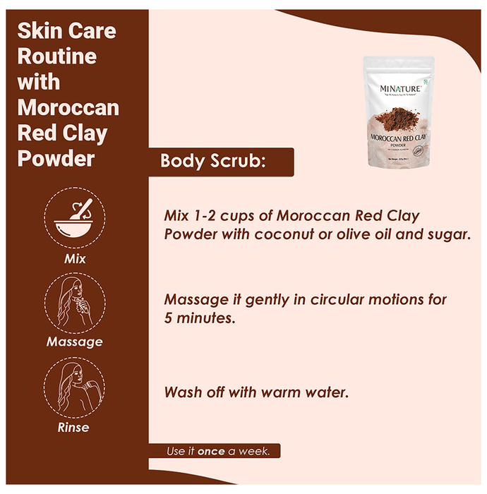 Minature Moroccan Red Clay Powder