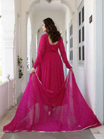 Thumbnail for Kalini Leheriya Printed Georgette Anarkali Kurta With Dupatta - Distacart