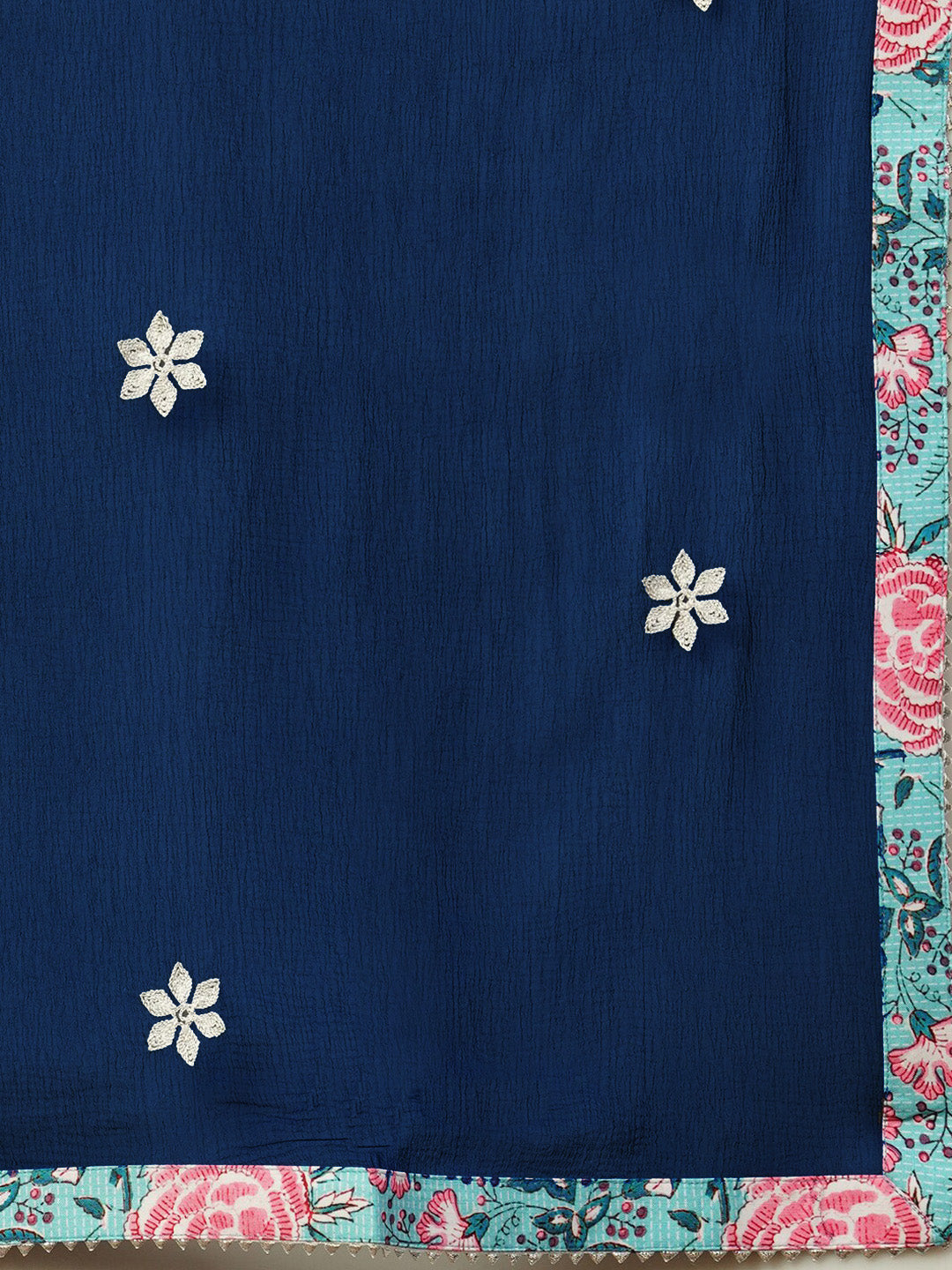 Kalini Floral Printed Anarkali Kurta With Trousers & Dupatta - Distacart
