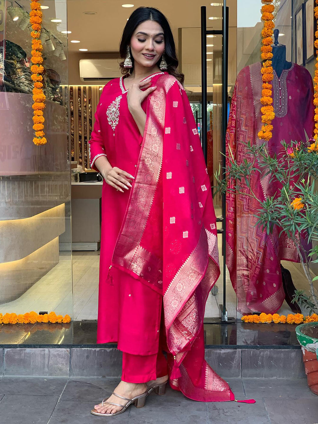 Kalini Regular Kurta with Trousers & With Dupatta - Distacart