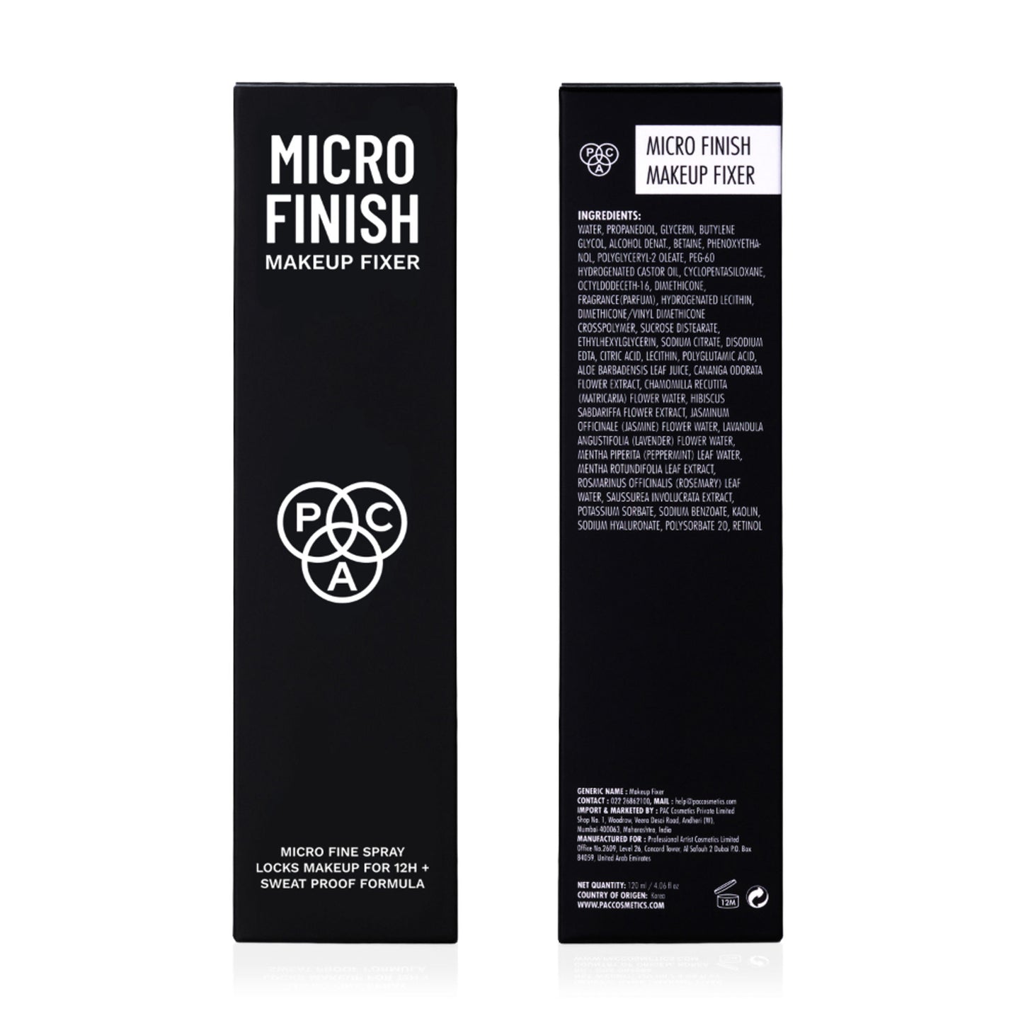PAC Studio Micro Finish Makeup Fixer Spray - Quick Drying Microfine Mist, Longlasting Sweatproof Formula - Distacart